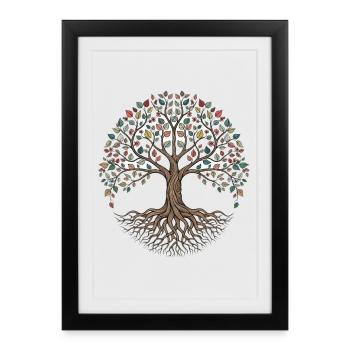 Title: The Tree of Life | Symbol of growth - Framed poster (27 × 37 cm) - black - Front