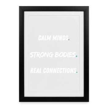 Esprits calmes, corps forts - Affiche encadrée (27 × 37 cm) - noir - Devant