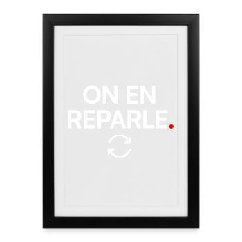 ON EN REPARLE | Humour bureau - Affiche encadrée (27 × 37 cm) - noir - Devant