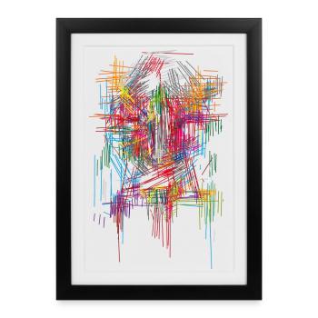 Tête d'architecture Scifi - Affiche encadrée (27 × 37 cm) - noir - Devant
