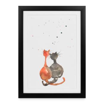Nous sommes étonnés - Affiche encadrée (27 × 37 cm) - noir - Devant