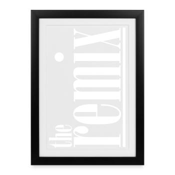 the remix with ORIGINAL father/son partnerlook typo - Framed poster (27 × 37 cm) - black - Front