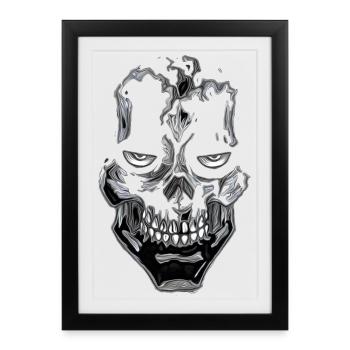 Skull Shine Gothic Skull - Framed poster (27 × 37 cm) - black - Front
