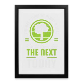 La prochaine fois aujourd’hui Logo de l’arbre - Affiche encadrée (27 × 37 cm) - noir - Devant