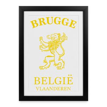 Bruges Belgium Belgium - Framed poster (27 × 37 cm) - black - Front