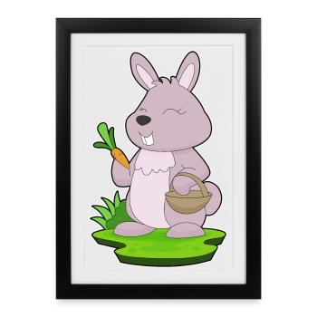 Rabbit Carrot - Framed poster (27 × 37 cm) - black - Front