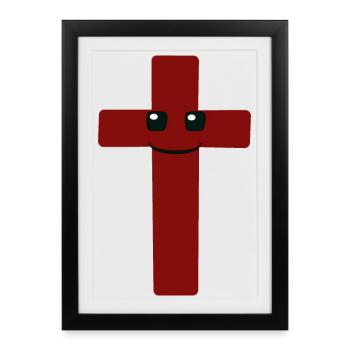 Cross Crosses Jesus God Religion Church Pope - Framed poster (27 × 37 cm) - black - Front