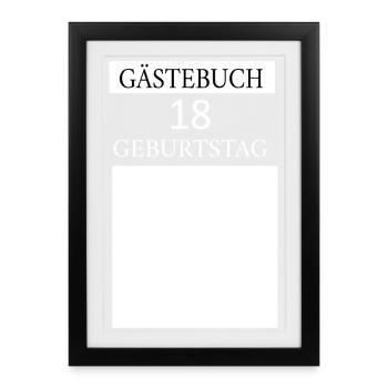 Livre d’or 18e anniversaire - Affiche encadrée (27 × 37 cm) - noir - Devant
