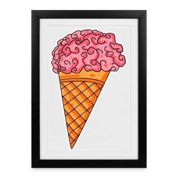 Ice Brain Halloween - Framed poster (27 × 37 cm) - black - Front