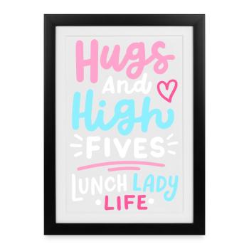 Mittagessen Schule Cafeteria Crew - Gerahmtes Poster (27 × 37 cm) - Schwarz - Vorne