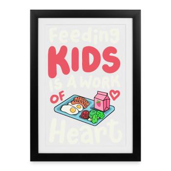 Cafeteria-Crew der Schulkantine - Gerahmtes Poster (27 × 37 cm) - Schwarz - Vorne