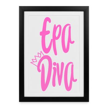 Diva de l’EPA - Affiche encadrée (27 × 37 cm) - noir - Devant