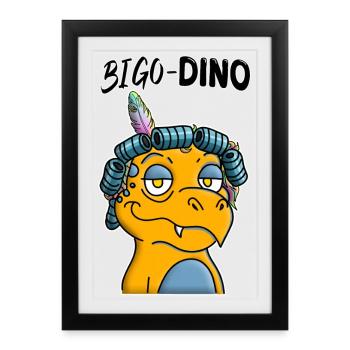 Bigoudi - Affiche encadrée (27 × 37 cm) - noir - Devant