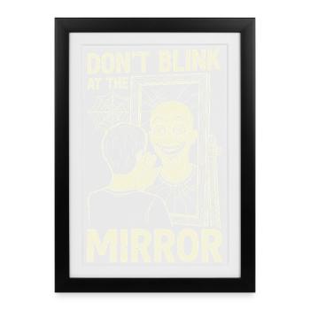 Horreur Motif Image Miroir - Affiche encadrée (27 × 37 cm) - noir - Devant