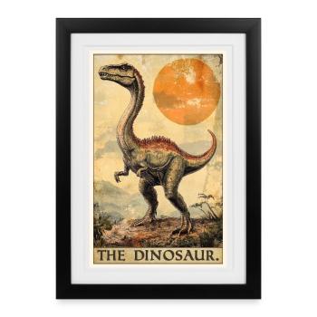 Dino Dinosaur Dinosaur - Framed poster (27 × 37 cm) - black - Front