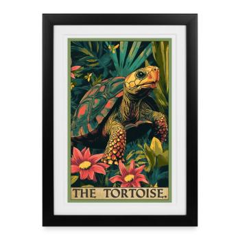 Tortues Tortue - Affiche encadrée (27 × 37 cm) - noir - Devant