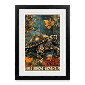 Tortoises Tortoise - Framed poster (27 × 37 cm) - black - Front