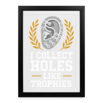 Piercing Addict Body Mod Enthusiast - Framed poster (27 × 37 cm) - black - Front