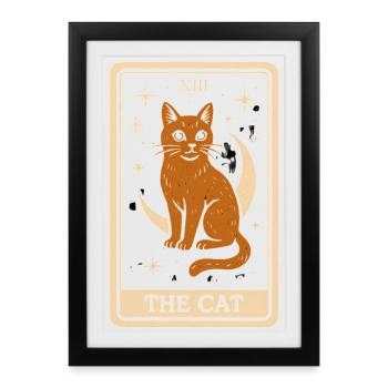 Mystic Cat Tarot Print - Framed poster (27 × 37 cm) - black - Front