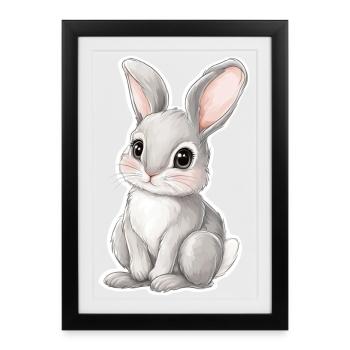 Hare - Framed poster (27 × 37 cm) - black - Front