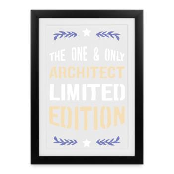 Architect Limited Edition - Framed poster (27 × 37 cm) - black - Front