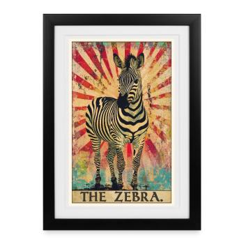 Zebras Zebra - Framed poster (27 × 37 cm) - black - Front