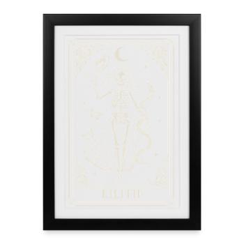 Lilith Skeleton Goddess Moonlight - Framed poster (27 × 37 cm) - black - Front