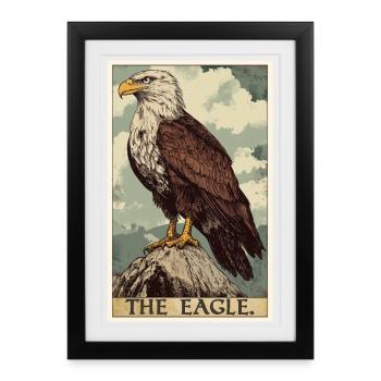 Adler - Gerahmtes Poster (27 × 37 cm) - Schwarz - Vorne