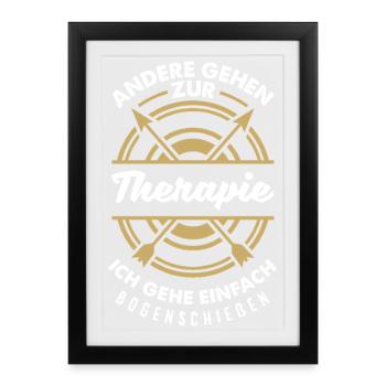 I go archery - Framed poster (27 × 37 cm) - black - Front