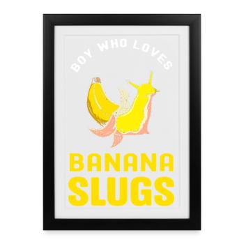Snail Banana - Framed poster (27 × 37 cm) - black - Front