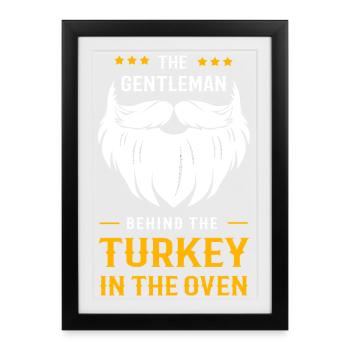 Thanksgiving Gender Reveal Future Maman - Affiche encadrée (27 × 37 cm) - noir - Devant