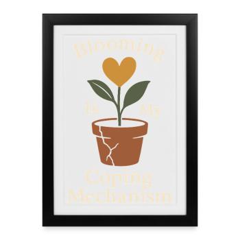 Funny garden humor, plant lover, - Framed poster (27 × 37 cm) - black - Front