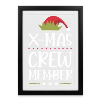 X-Mas Crew Member - Framed poster (27 × 37 cm) - black - Front