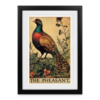 Faisans Faisan - Affiche encadrée (27 × 37 cm) - noir - Devant