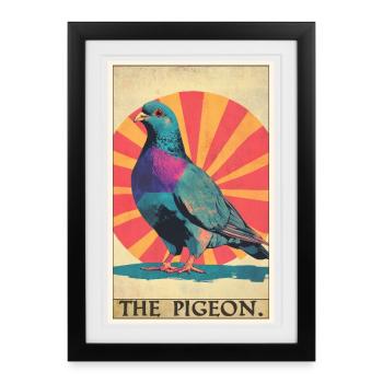 Pigeons Pigeon - Framed poster (27 × 37 cm) - black - Front