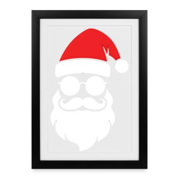 Cool Xmas Santa Look - Framed poster (27 × 37 cm) - black - Front