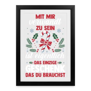 Noël du Père Noël - Affiche encadrée (27 × 37 cm) - noir - Devant