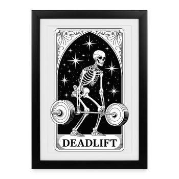 The Deadlift Tarot Card - Framed poster (27 × 37 cm) - black - Front