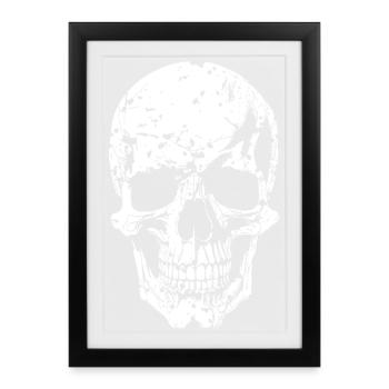 Bone-Skull Silhouette - Framed poster (27 × 37 cm) - black - Front