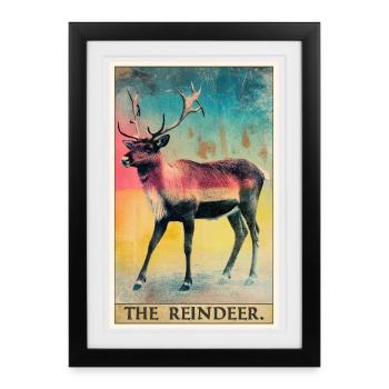 Reindeer Reindeer - Framed poster (27 × 37 cm) - black - Front