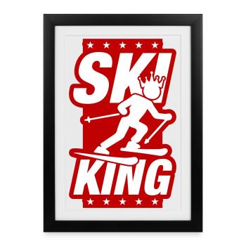 Ski King - Framed poster (27 × 37 cm) - black - Front