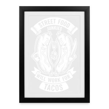 Taco Duel Street Food Junkies - Framed poster (27 × 37 cm) - black - Front