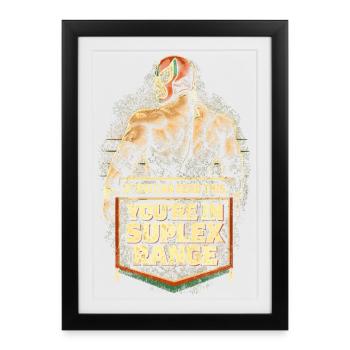 Lucha Libre Luchador Tu es à portée de suplex - Affiche encadrée (27 × 37 cm) - noir - Devant