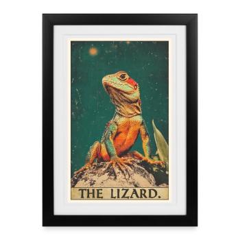 Lézard des lézards - Affiche encadrée (27 × 37 cm) - noir - Devant