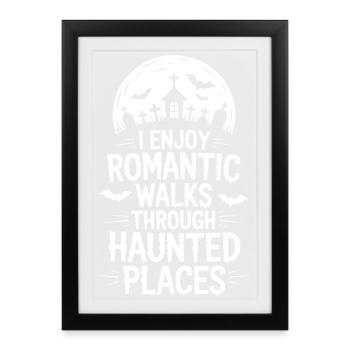 Horror Sayings Romantic Funny Horror Gift - Framed poster (27 × 37 cm) - black - Front