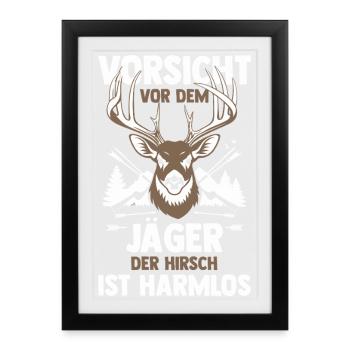 Hunting Hunting Huntsman Hunters - Framed poster (27 × 37 cm) - black - Front