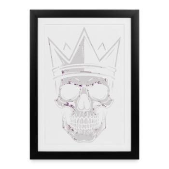Skull with Crown Dark Gothic Shirt Sticker - Framed poster (27 × 37 cm) - black - Front
