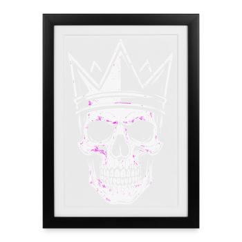 Skull King Skull Crown Motif - Framed poster (27 × 37 cm) - black - Front
