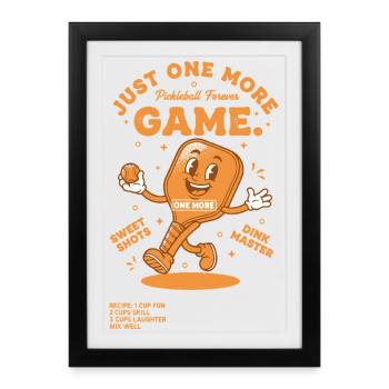 Joueur drôle de pickleball pickleball - Affiche encadrée (27 × 37 cm) - noir - Devant
