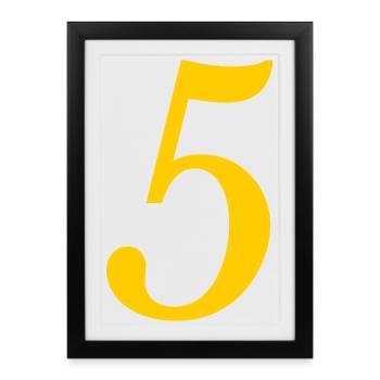 5. ANNIVERSAIRE. 5 ANS. 5e ANNIVERSAIRE. ENFANT - Affiche encadrée (27 × 37 cm) - noir - Devant